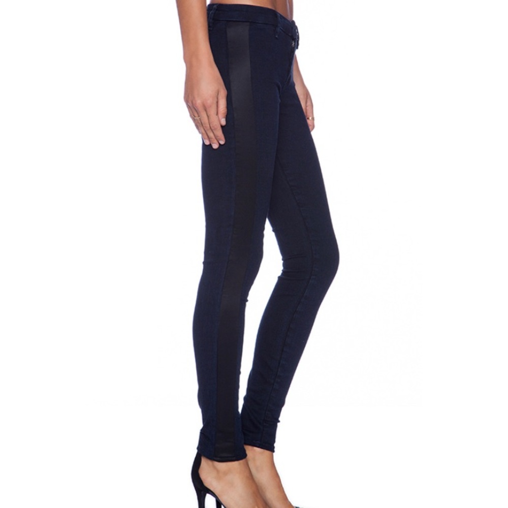 J BRAND | devin skinny jeans tuxedo stripe 25